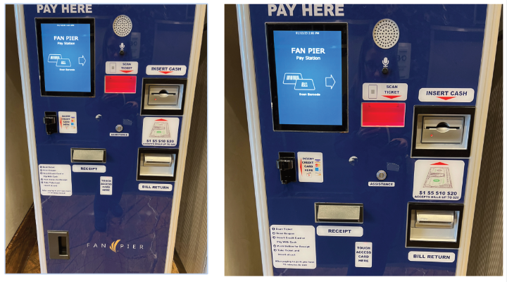 A parking payment machine.